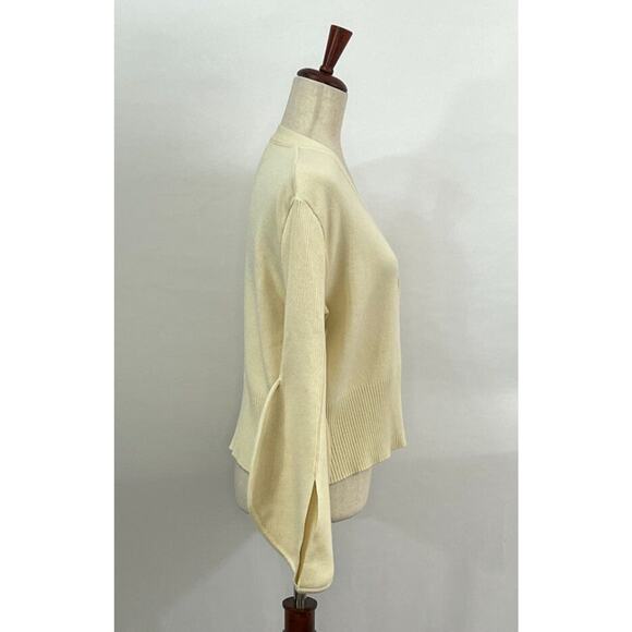 AKIRANAKA Sz 3 M L Ivory Cream Cardigan Sweater Wool Blend Japan - Picture 7 of 11